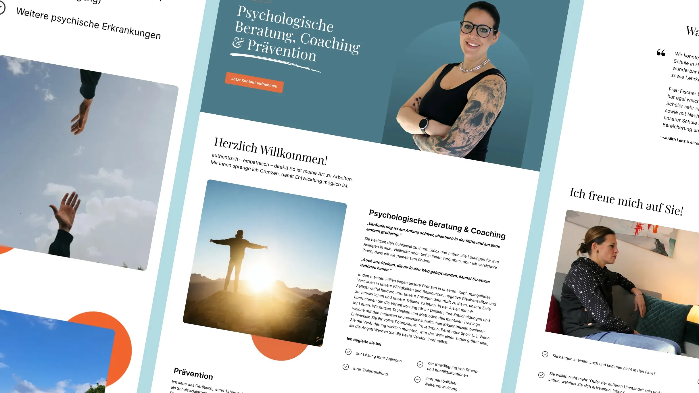 Mockup der Webseite von Annika Fischer